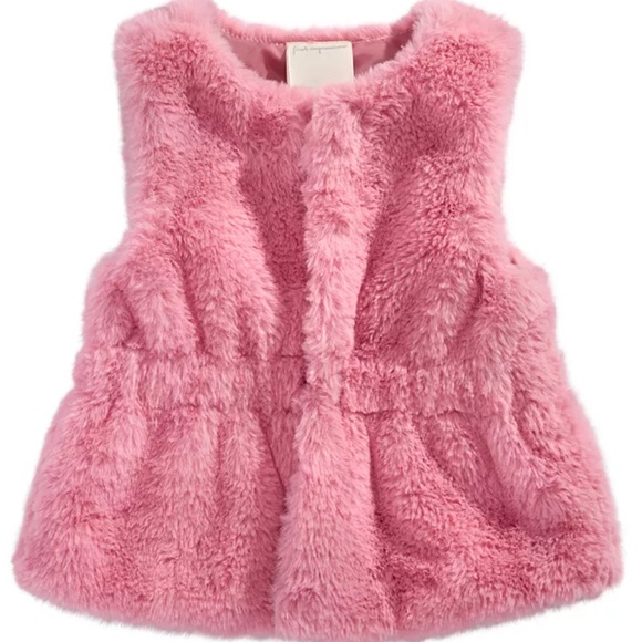 NEW White Baby Girls Faux-Fur Vest, Created for Macy's Toddler 3T - Picture 3 of 17